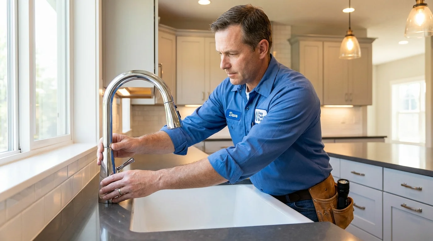 Kitchen faucet installation by Johns Plumbing LLC in Plains